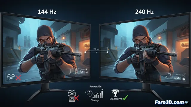 144 Hz vs 240 Hz: ¿Ventaja real o marketing para tu monitor?