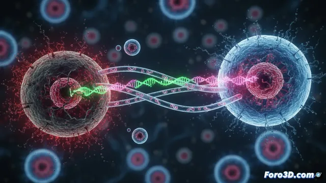 ADN Dañado Viaja Entre Células: Nanotubos como Autopistas del Cáncer