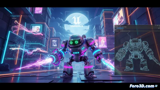 Akimbot en Unreal Engine 5: Cómo lograr el estilo cartoon neón de Ratchet