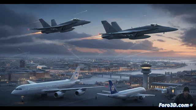 Alerta en Helsinki: cazas y caos aéreo por posibles drones