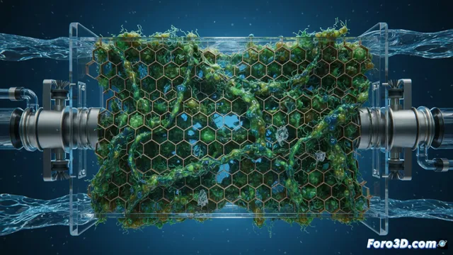 Bio-obstrucción en filtros de drones: modelado 3D del fouling por fitoplancton