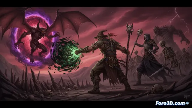 Brujos vs Nigromantes: la pelea física que Blizzard diseñó en Diablo 4