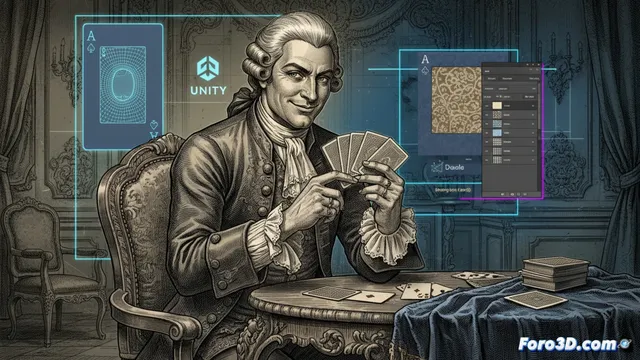 Card Shark: estética dieciochesca en Unity con Photoshop