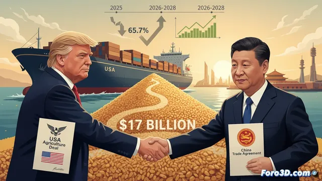 China se compromete a comprar 17.000 millones en granos de EE.UU.