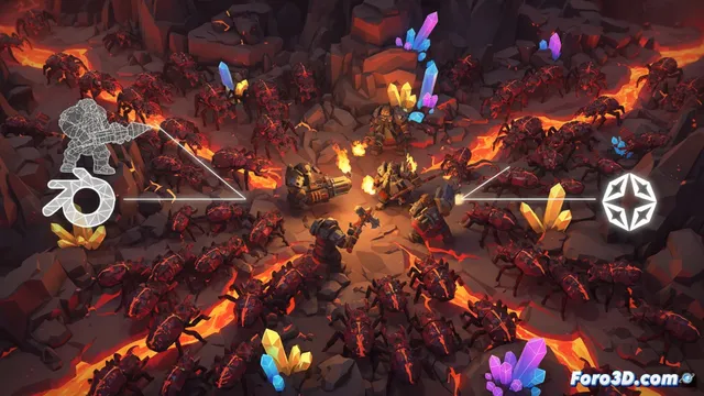 De Blender a Unity: Optimización low-poly en Deep Rock Galactic Survivor