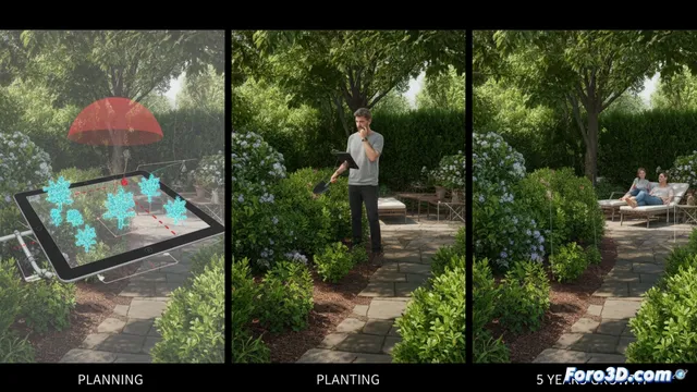 Diseño 3D para jardines: planificar antes de plantar