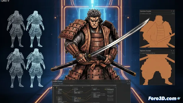 Drifters en Unity: Pipeline para replicar el trazo de Hirano en 3D