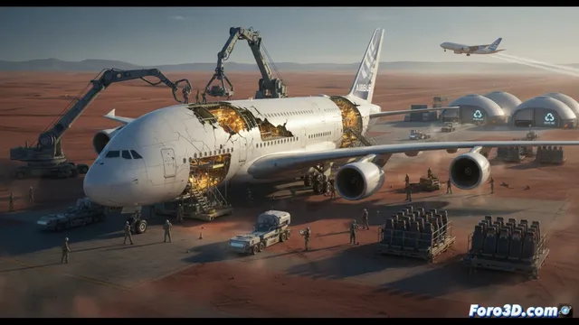 El A380 como yacimiento: la economía del reciclaje aeroespacial
