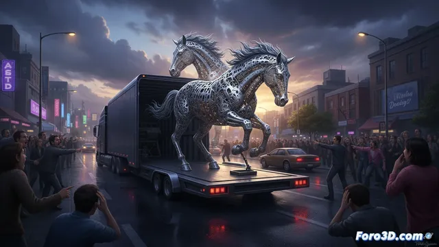 El caballo que gira y desafía la percepción, ahora es real