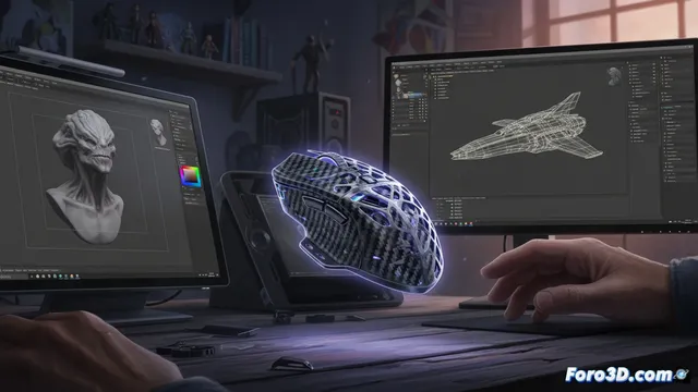 Finalmouse UltralightX: 29 gramos de fibra de carbono para el artista 3D