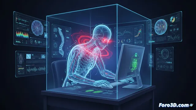 Forense 3D del editor de vídeo: fatiga, postura y estrés como evidencia