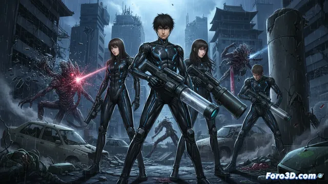 Gantz y la fusión 3D: cuando los muertos cazan alienígenas en 2D