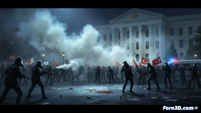 Gases lacrimógenos en la sede del CHP: golpe judicial en Turquía