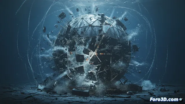 Implosión Submarina: Fatiga del Basalto Modelada en 3D