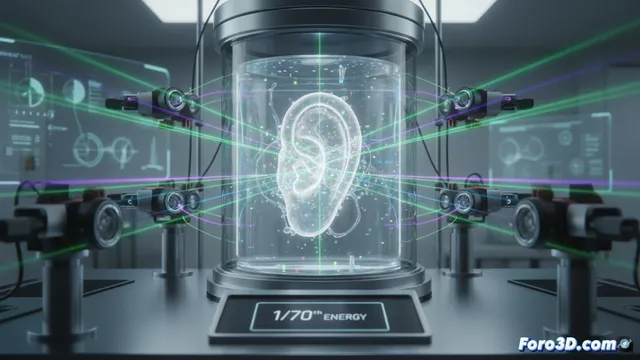 Impresión 3D holográfica 70 veces más eficiente para bioimplantes