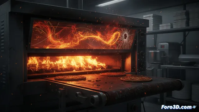 Incendio en horno de pizza: simulación 3D revela autoignición por grasa