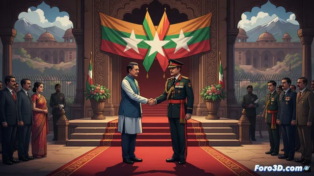 India recibe a Myanmar pese a sanciones por el golpe militar