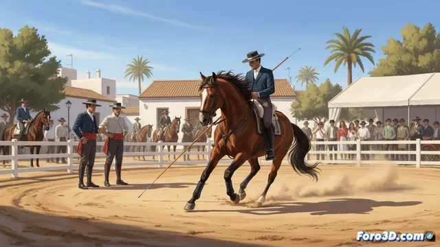 Jerez acoge las pruebas de selección de caballos jóvenes de doma vaquera