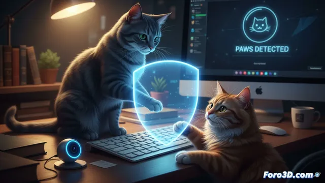 KeyBlu: el guardián felino que salva tu teclado de los gatos