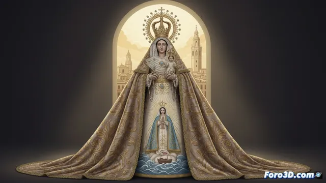La Virgen de los Desamparados estrena el manto Terreta de la fallera mayor