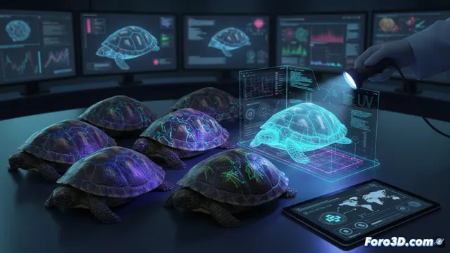 Luz UV y modelado 3D: la nueva arma forense contra el tráfico de tortugas