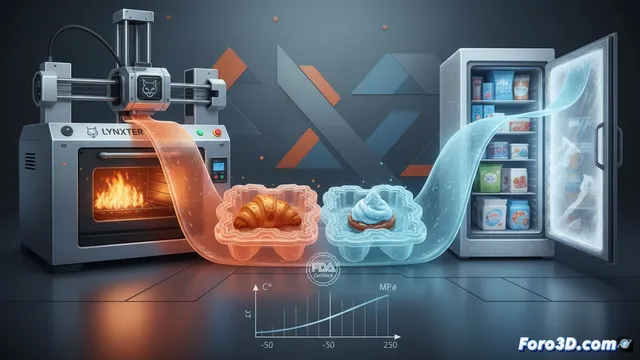 Lynxter lanza un silicona 3D que aguanta horno y congelador