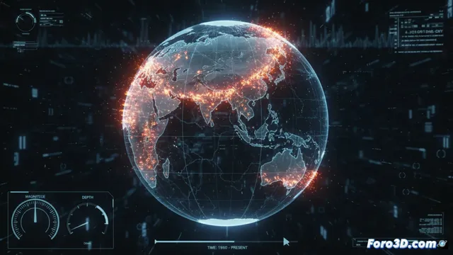 Mapa 3D revela 5,4 millones de terremotos como un Google Maps sísmico