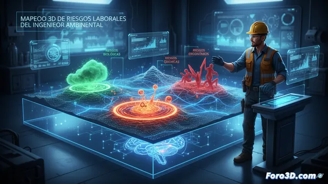Mapeo 3D de Riesgos Laborales del Ingeniero Ambiental