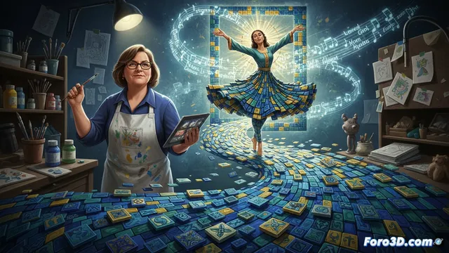 Marcy Page y sus 12.000 azulejos rebeldes para una virgen animada