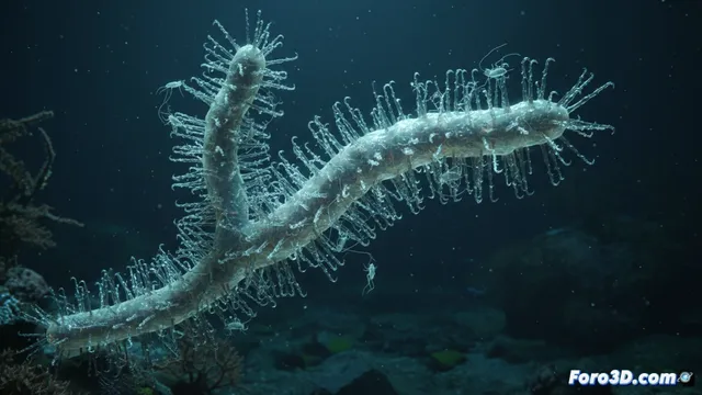 Modelado 3D de la Esponja Carnívora de Hooper: Abyssocladia johnhooperi