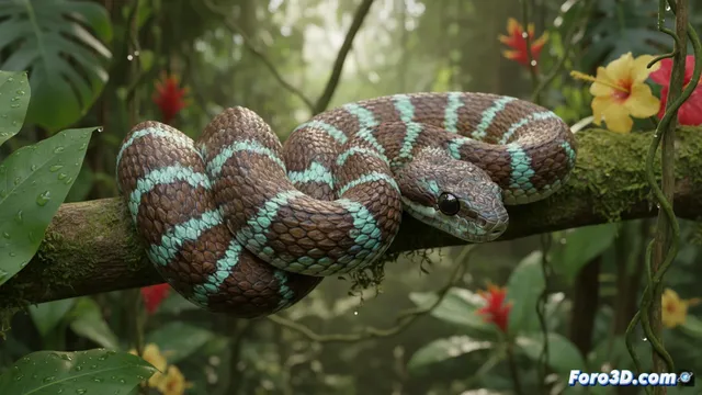 Modelado 3D de la Sibon ayerbeorum: coloración única en el Chocó