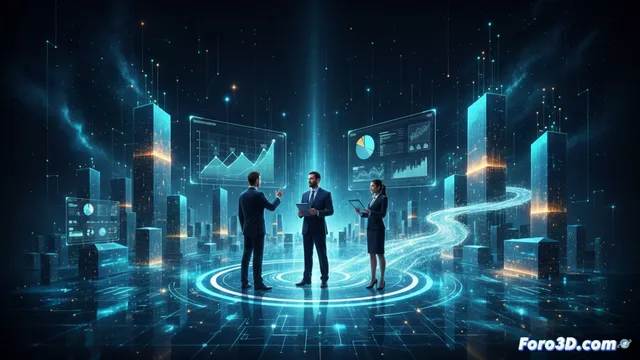 Modelado 3D en banca: visualización de datos financieros