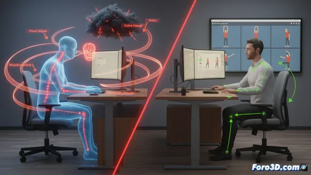 Modelado 3D para la prevención de riesgos en delineantes de oficina
