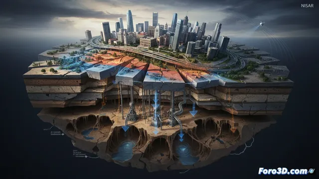 NISAR revela en 3D el hundimiento catastrófico de Ciudad de México