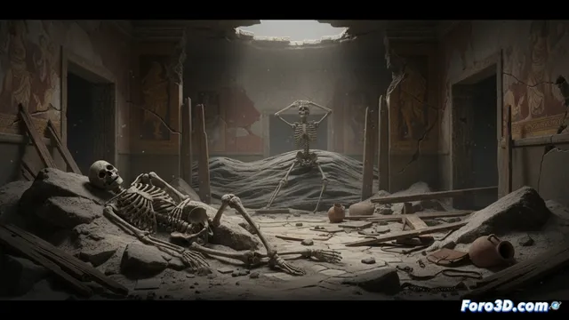 Nuevos esqueletos en Pompeya revelan dos fases de la erupción del Vesubio