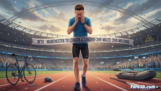 Olly Murs cruza la meta y rompe a llorar tras 249 millas de reto solidario