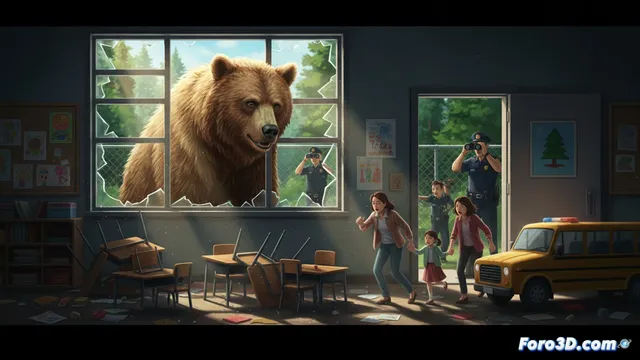 Oso visita escuela en Fukushima y genera alerta de seguridad
