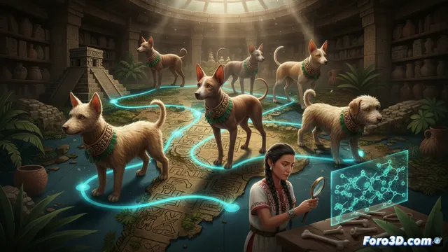 Perros exóticos mayas: rutas trazadas con modelado 3D