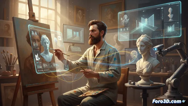 Pintura al óleo con ayuda 3D: el pincel ya no está solo