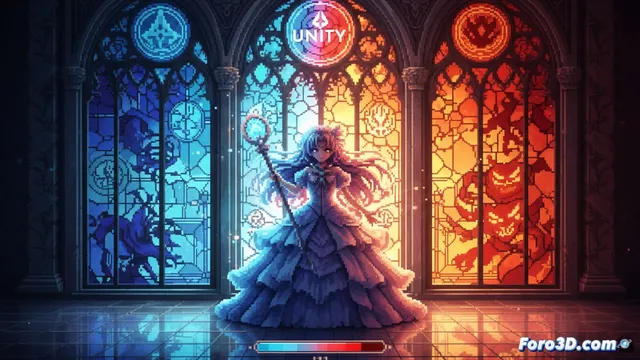 Pixel art vitral y Unity: La magia técnica de 9 Years of Shadows