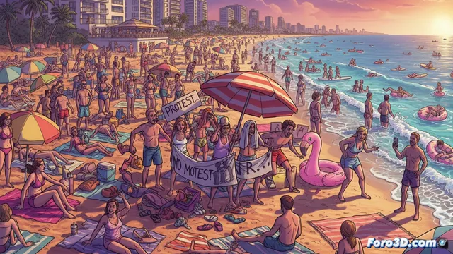 Playas masificadas: la protesta que se ahoga en la toalla