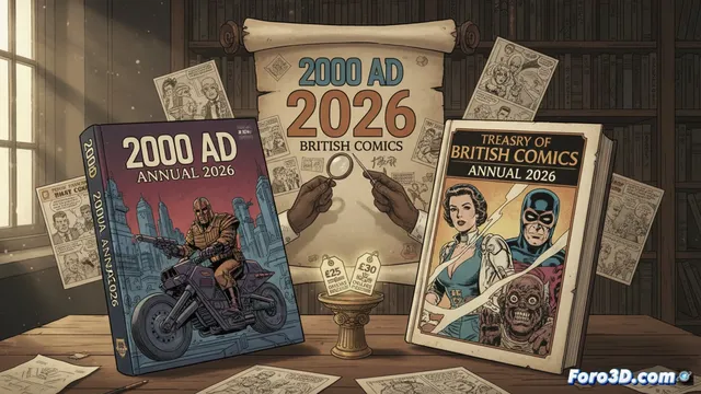 Rebellion anuncia anuarios 2000 AD y Treasury of British Comics para 2026