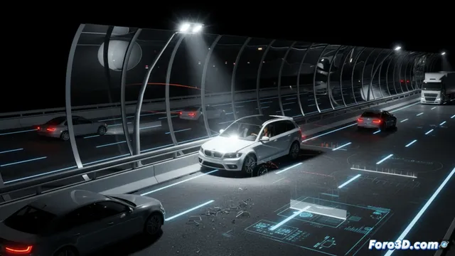 Reconstrucción 3D de un siniestro vial por deslumbramiento en Smart Road
