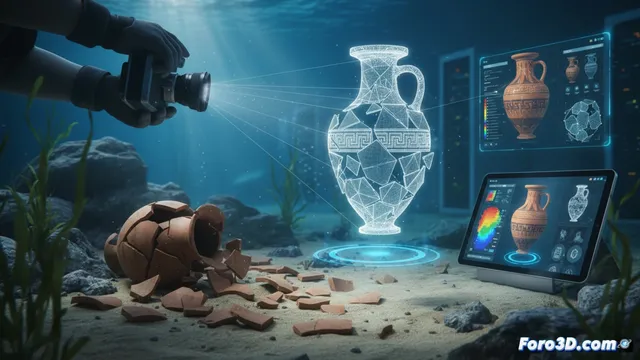 Reconstrucción 3D de una ánfora rota: del fragmento al modelo virtual