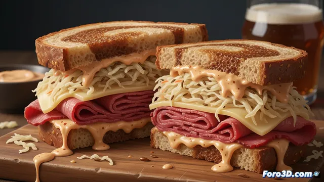 Reuben: el sándwich que domina el contraste en capas