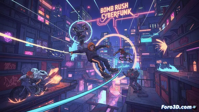 Reviviendo el legado de Jet Set Radio: Cel-shading y neones en Bomb Rush Cyberfunk