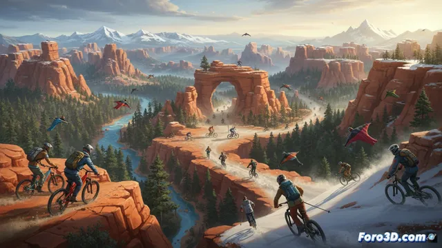 Riders Republic: Motor Propietario y Terreno Real para 50 Jugadores