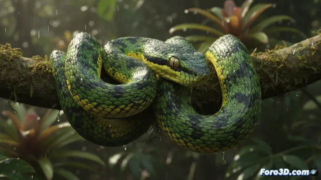 Serpiente Loro Bigotuda: Modelado 3D del descubrimiento de 2025