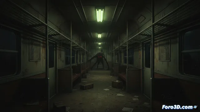 Shinkansen 0: Terror VHS en Unity con iluminación opresiva