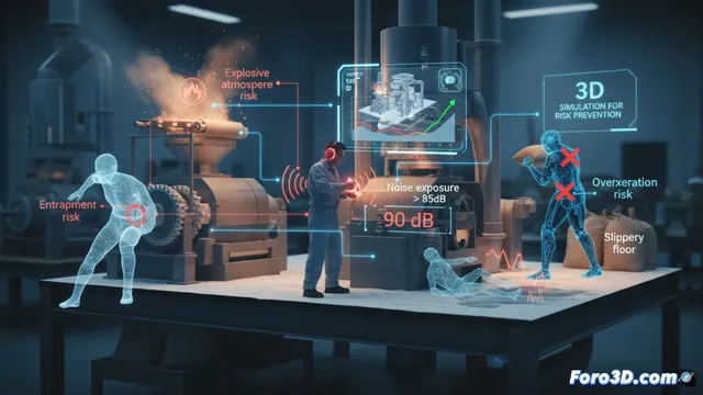 Simulación 3D aplicada a la prevención de riesgos en molinos industriales